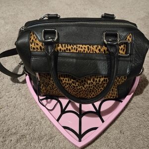 Rebecca Minkoff Black and Tan Satchel
